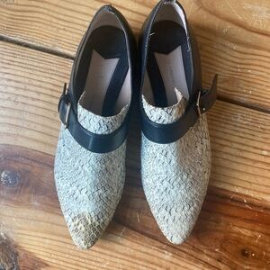 Derek Lam 10 Crosby 
Roland Snakeskin Monk Shoe
Size: 6.5 Condition: Like new